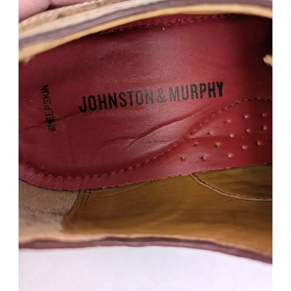 Johnston Murphy Custom Select Dress Shoes Mens 10D Wingtip Brogue Made in USA